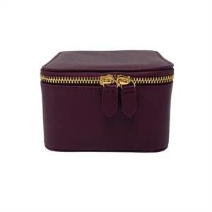 NEW HARPER JAMES women's grace classic jewelry case in burgundy